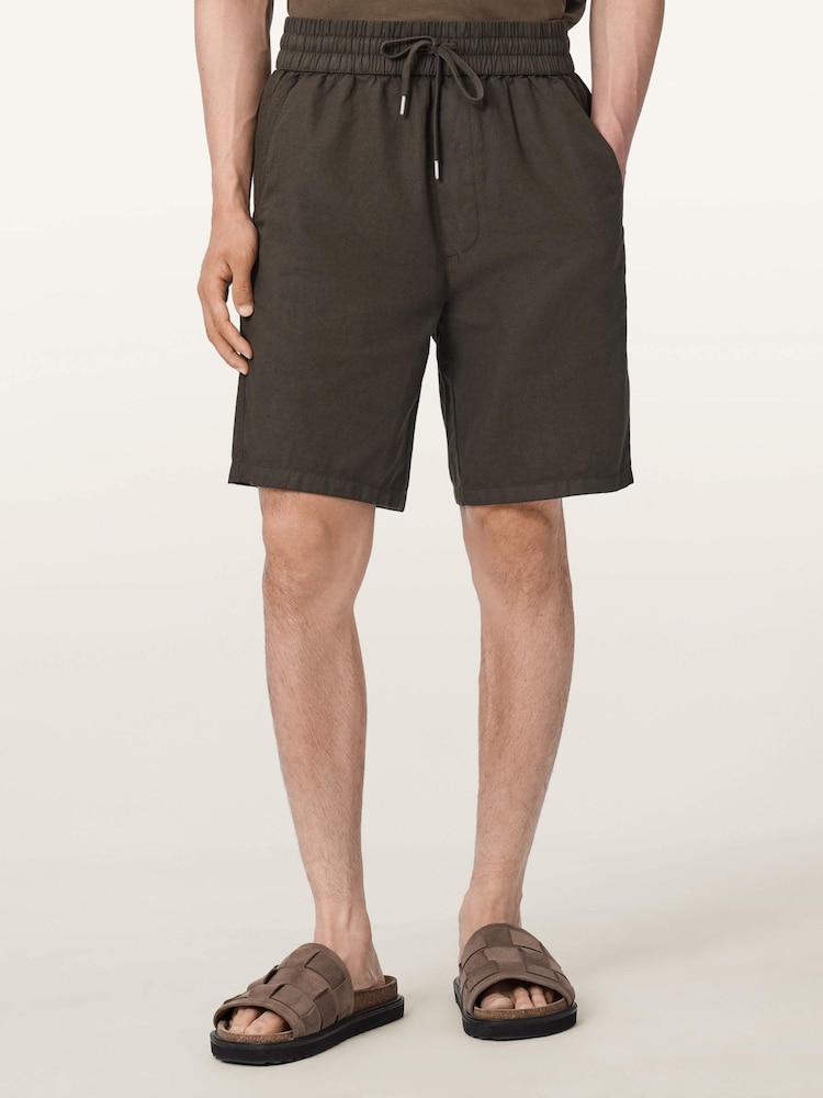 AllSaints Brown Hanbury Shorts - Image 1 of 7
