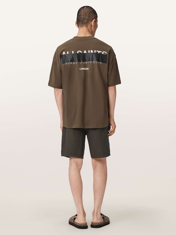AllSaints Brown Hanbury Shorts - Image 2 of 7