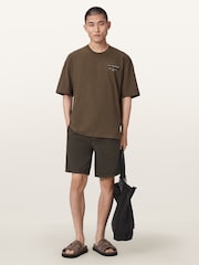 AllSaints Brown Hanbury Shorts - Image 6 of 7