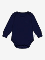 Muddy Puddles Navy Blue Thermal Baselayer Babygrow - Image 1 of 2