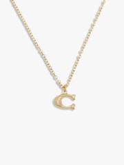 COACH Gold Tone Signature C Starter Necklace - Image 2 of 3