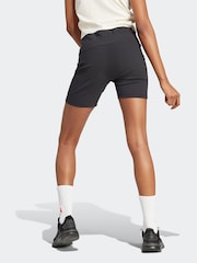adidas Black Lounge Rib High-Waisted Bike Shorts - Image 3 of 7