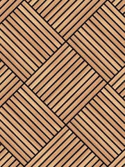 Hoopla Walls Oak Diamond Slat Small Wallpaper - Image 2 of 2