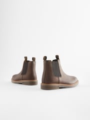 Braun - Warmgefütterte Chelsea-Stiefeletten aus Leder - Bild 3 von 5