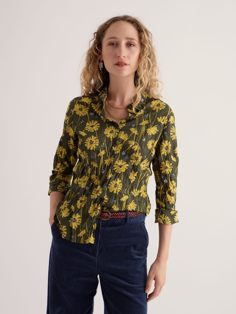 Vert/Jaune - Seasalt Cornwall Larissa Cotton Crinkle Shirt - Image 1 sur 6