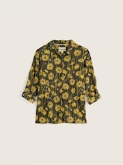 Vert/Jaune - Seasalt Cornwall Larissa Cotton Crinkle Shirt - Image 4 sur 6