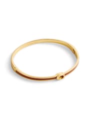 COACH Gold Tone Signature C Enamel Bangle Bracelet - Image 1 of 4