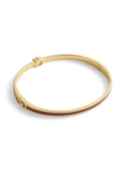 COACH Gold Tone Signature C Enamel Bangle Bracelet - Image 4 of 4