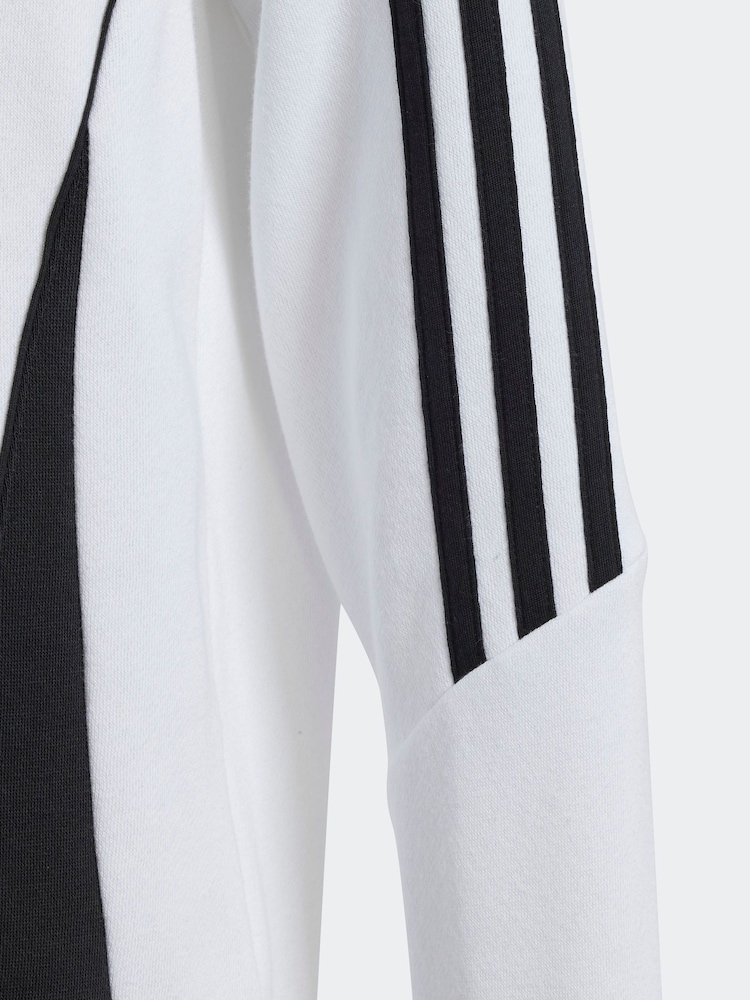 adidas White Black Tiro 24 Sweat Hoodie - Image 5 of 5