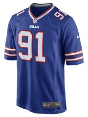 Nike Blue NFL Buffalo Bills Home Game Jersey - Ed Oliver - Image 2 of 3