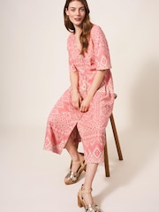 White Stuff Red Izzie Dress - Image 4 of 8