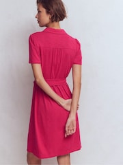 Boden Pink Patti Short Jersey Shirt Dress - Image 3 of 6