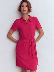 Boden Pink Patti Short Jersey Shirt Dress - Image 5 of 6