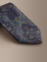 Blue Paisley Signature Italian Silk Design Tie - Image 2 of 3
