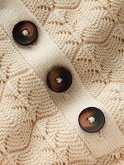 Boden Cream Pointelle Henley T-Shirt - Image 5 of 5