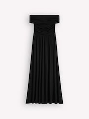 Boden Black Ruched Bardot Jersey Dress - Image 7 of 7
