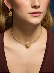 Accessorize Gold 14ct Gold-Plated Molten Coin Collar Necklace - Image 2 of 2