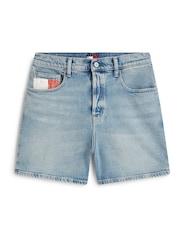 Tommy Jeans Blue Vintage Mom Mid Rise Denim Shorts - Image 1 of 1