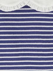 JoJo Maman Bébé Navy Peter Pan Jersey Dress - Image 3 of 3