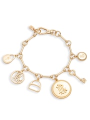 Lauren Ralph Lauren Gold Tone Logo Charm Bracelet - Image 1 of 4