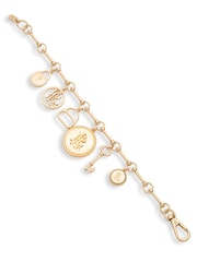 Lauren Ralph Lauren Gold Tone Logo Charm Bracelet - Image 2 of 4