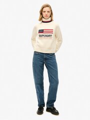 Superdry Cream Americana Roll Neck Knit Jumper - Image 1 of 5