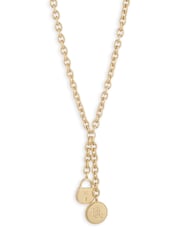 Lauren Ralph Lauren Gold Tone Logo Charm Y Necklace - Image 1 of 2
