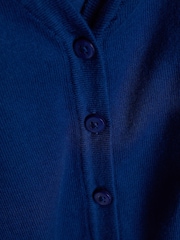 Blue Cotton Rich School V-Neck Cardigan (3-16yrs) - Image 8 of 8