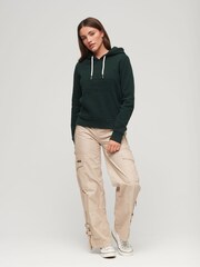 Superdry Green Embossed Vintage Logo Hoodie - Image 2 of 6