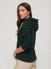 Superdry Green Embossed Vintage Logo Hoodie - Image 3 of 6
