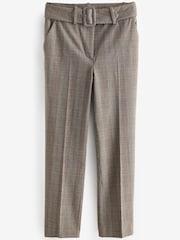 Grey Tailored Belted Tapered Trousers - Image 5 of 6