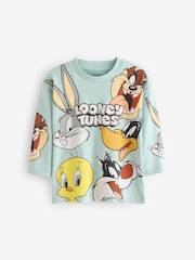 Minerals 100% Cotton Long Sleeve Looney Tunes All-Over-Print T-Shirt (3mths-8yrs) - Image 1 of 3