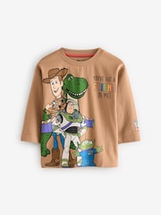 Tan Brown Toy Story Long Sleeve T-Shirt (3mths-8yrs) - Image 1 of 3