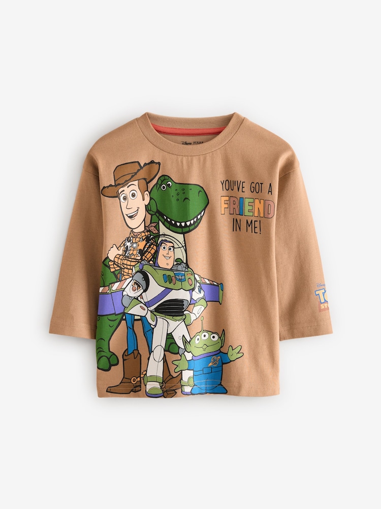 Tan Brown Toy Story Long Sleeve T-Shirt (3mths-8yrs) - Image 1 of 3