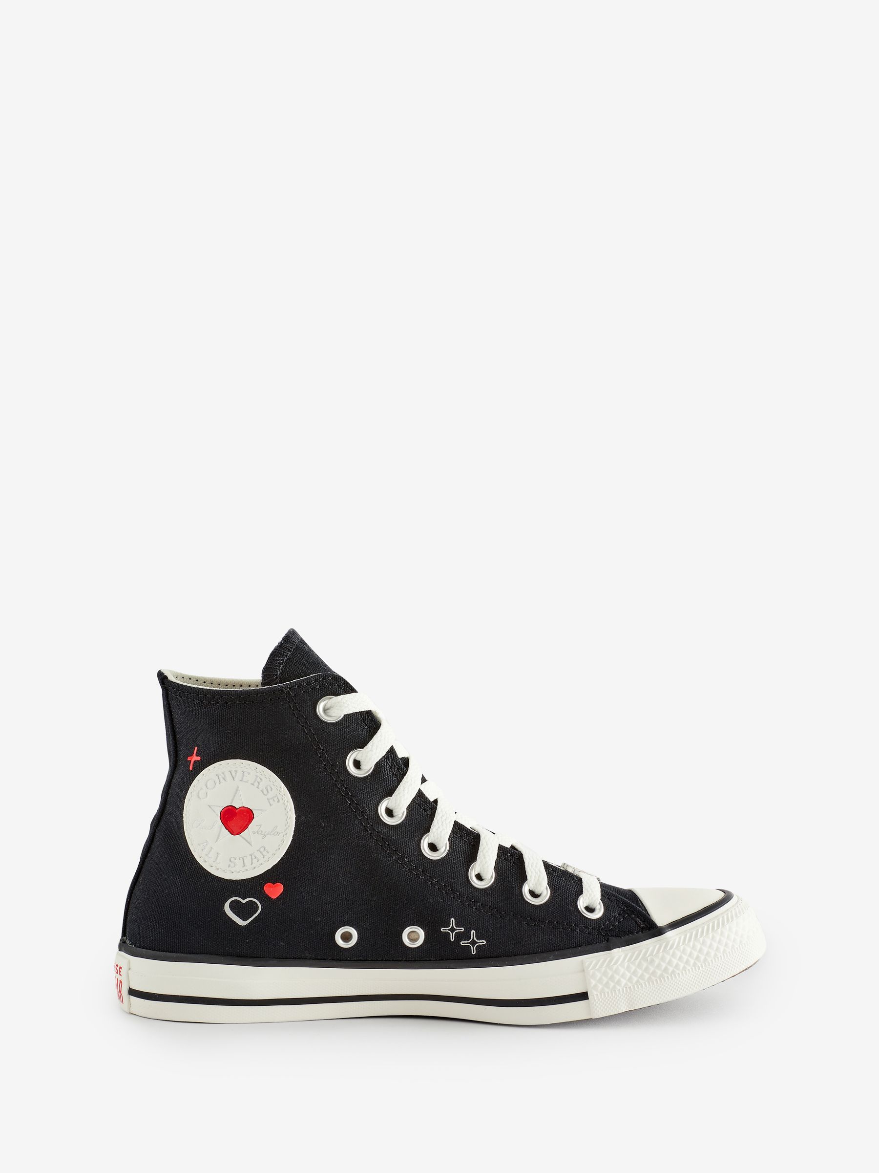 Buy Converse Black Heart Detail Chuck Taylor Trainers from Next USA