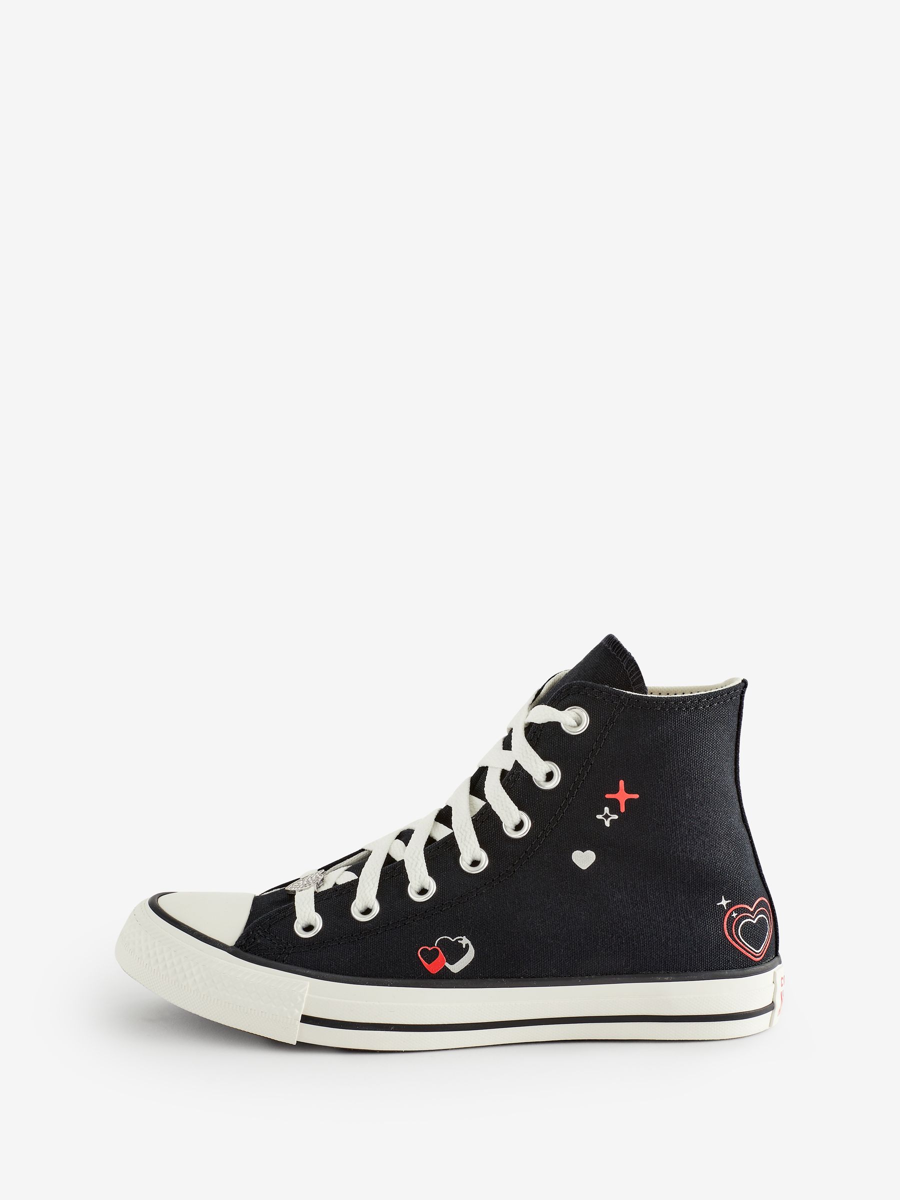 Buy Converse Black Heart Detail Chuck Taylor Trainers from Next Singapore