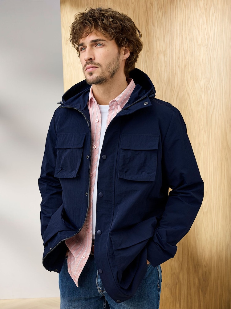 Cotton Traders Blue Signature Lightweight Showerproof Jacket - Image 4 of 4