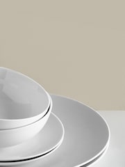 White 12 Piece Nova Dinner Set - Image 3 of 6