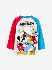Red/Blue Mickey Mouse Long Sleeve T-Shirt (3mths-8yrs) - Image 2 of 3