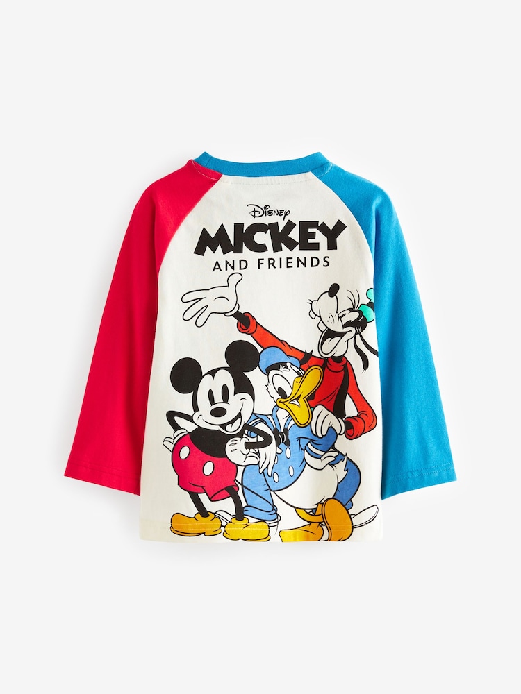 Red/Blue Mickey Mouse Long Sleeve T-Shirt (3mths-8yrs) - Image 2 of 3