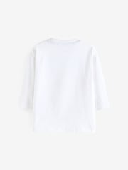 White Hot Wheels Long Sleeve 100% Cotton T-Shirt (9mths-8yrs) - Image 2 of 3