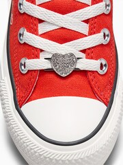 Converse Red Heart Detail Chuck Taylor Trainers - Image 10 of 15