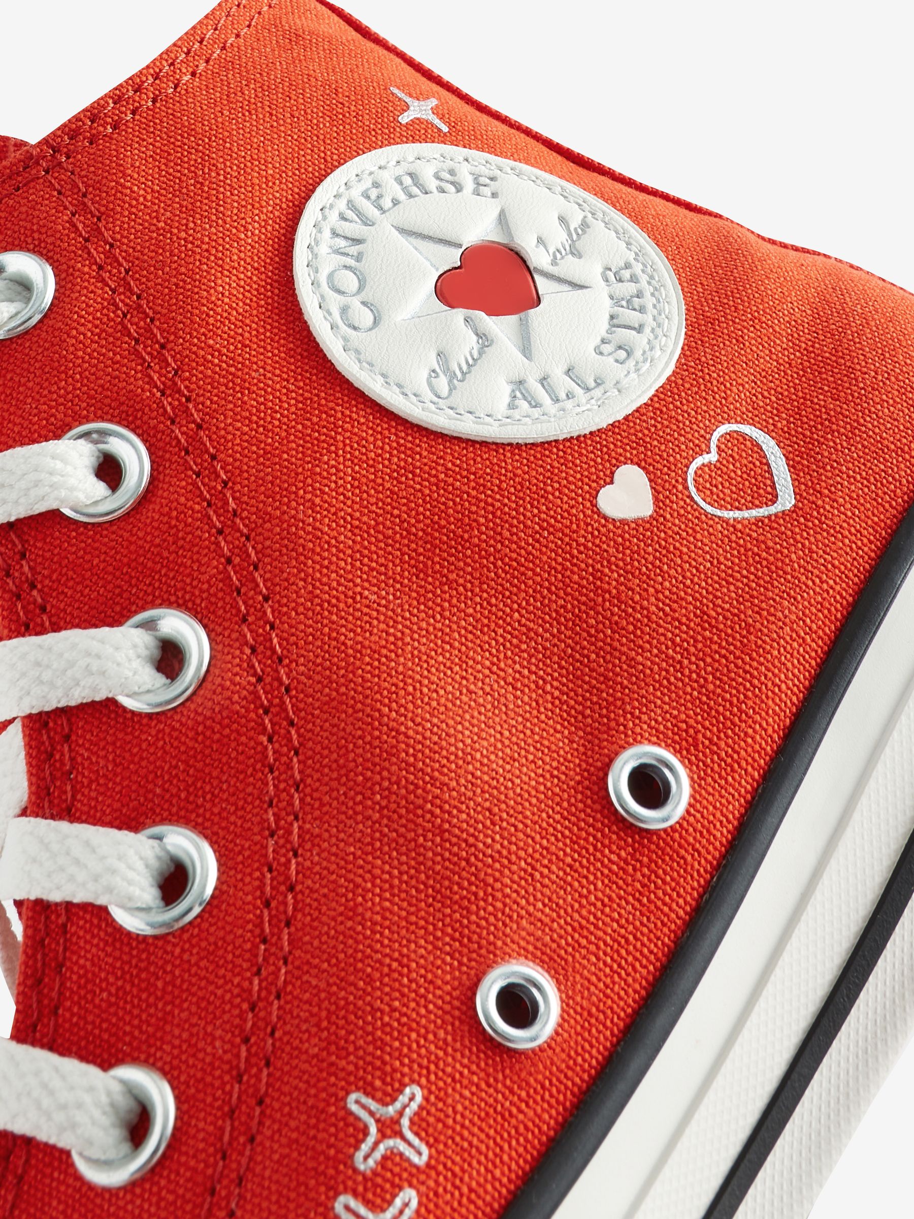 Buy Converse Red Heart Detail Chuck Taylor Trainers from Next Singapore