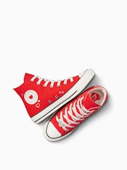 Converse Red Heart Detail Chuck Taylor Trainers - Image 7 of 15