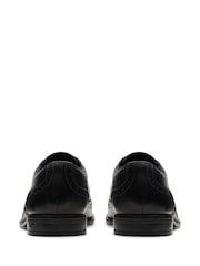 Clarks Black Leather Brandon Brogue Shoes - Image 4 of 6