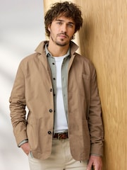 Cotton Traders Brown Signature Lightweight Poplin Overshirt - Image 3 of 4