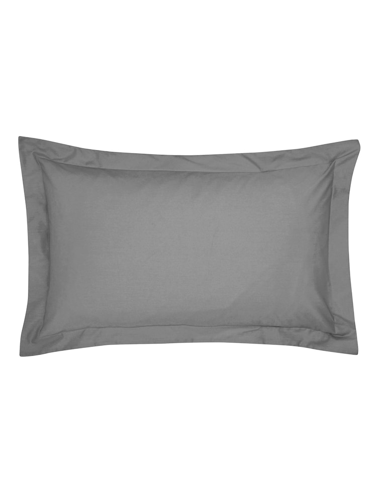 Bedeck of Belfast Grey 300 Thread Countcotton Oxford Pillowcase - Image 2 of 2
