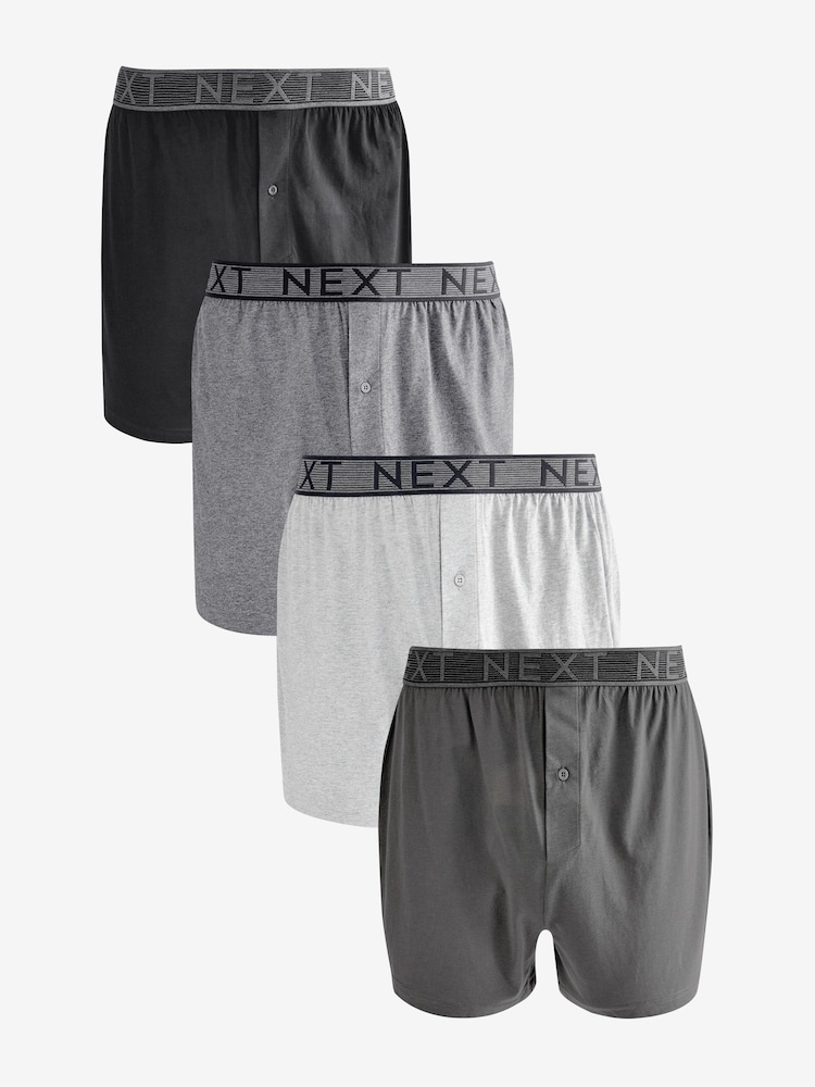 Dark Grey 4 pack Boxers - Image 1 of 7