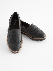 Schwarz - Quastenslipper für die Schule - Bild 1 von 10