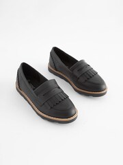 Schwarz - Quastenslipper für die Schule - Bild 3 von 10